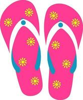 illustratie van roze omdraaien flops of slippers. vector