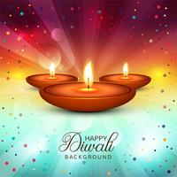 Mooie Gelukkige Diwali decoratieve achtergrond vector