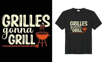 bbq grillen minnaar grappig retro wijnoogst typografie afdrukken vector t-shirt ontwerp sjabloon. roosters gaan rooster