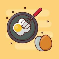 omelet Koken vector illustratie Aan een achtergrond.premium kwaliteit symbolen.vector pictogrammen voor concept en grafisch ontwerp.