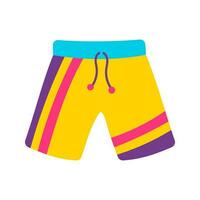 kleurrijk shorts icoon in vlak stijl. vector