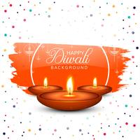 Gelukkige diwali diya olie lamp festival viering achtergrond vector