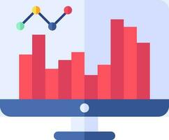 online statistieken in bureaublad icoon. vector