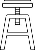 ark stoel icoon in zwart schets. vector