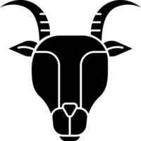 Steenbok icoon of symbool in glyph stijl. vector