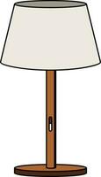 tafel of bureau lamp icoon in grijs en bruin kleur. vector