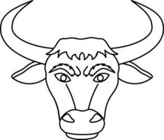 beroerte stijl van wild stier icoon in Chinese dierenriem teken. vector