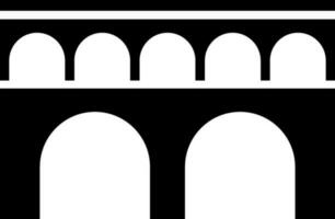 aquaduct brug glyph icoon of symbool. vector