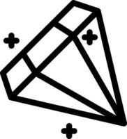 lijn kunst illustratie van diamant icoon. vector