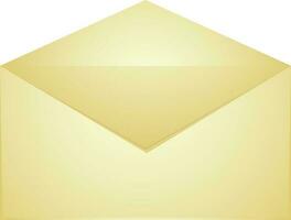illustratie van een gouden envelop in vlak stijl. vector