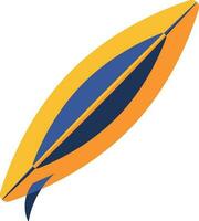 blauw en oranje surfboard icoon in vlak stijl. vector