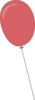 rood glimmend ballon met draad. vector