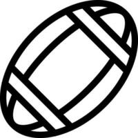 zwart schets rugby bal icoon Aan wit achtergrond. vector