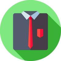 stropdas met overhemd icoon Aan groen achtergrond. vector