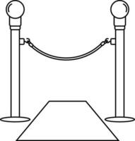 bioscoop barrière icoon voor stoppen concept in hartinfarct. vector