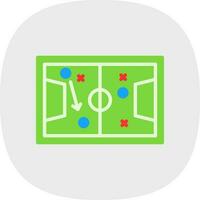 voetbal tactiek schetsen vector icoon ontwerp