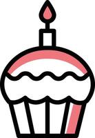 cupcake vectorillustratie op een background.premium kwaliteit symbolen.vector pictogrammen voor concept en grafisch ontwerp. vector