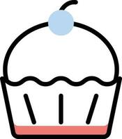 cupcake vectorillustratie op een background.premium kwaliteit symbolen.vector pictogrammen voor concept en grafisch ontwerp. vector