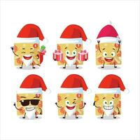 de kerstman claus emoticons met 1e december kalender tekenfilm karakter vector
