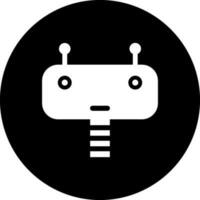 robot glyph icoon of symbool. vector