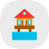 strand hut vector icoon ontwerp