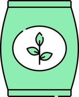 groen en wit eco pakket icoon of symbool. vector