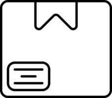 geïsoleerd pakket icoon in zwart lijn kunst. vector