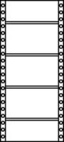 film strip icoon in beroerte voor bioscoop in geïsoleerd. vector