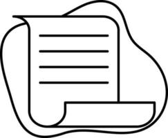 lijn kunst rol papier icoon Aan wit achtergrond. vector