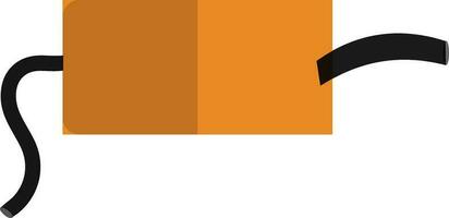 oranje en zwart uitlaat pijp in vlak stijl. vector