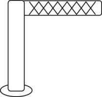 vlak stijl parkeren barrière icoon. vector