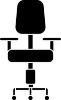 illustratie van een zwart kantoor stoel icoon. vector