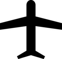 silhouet van een vliegtuig icoon in vlak stijl. vector