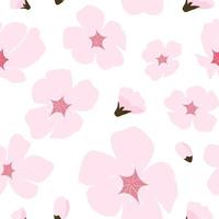 abstracte bloemen sakura bloem Japanse natuurlijke naadloze patroon achtergrond vectorillustratie vector