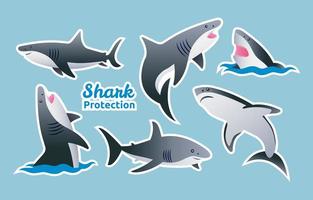 haai sticker set sjabloon