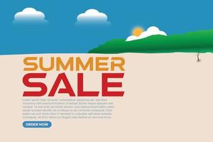 zomer verkoop realistische poster achtergrond vector