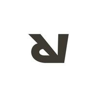 brief dv gemakkelijk meetkundig vorm scherp ontwerp logo vector