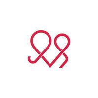 liefde hart lint bruiloft symbool logo vector