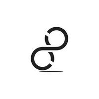 oneindigheid lus lijn gemakkelijk schaduw beweging ontwerp logo vector