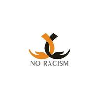 Nee racisme hand- symbool vector