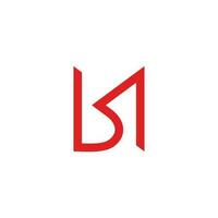 brief b abstract gekoppeld pijl meetkundig logo vector