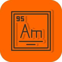 americium vector icoon ontwerp