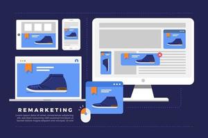 remarketing digitale marketing vector