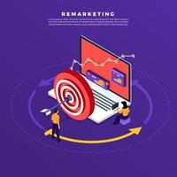 remarketing digitale marketing vector