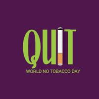 vectorillustratie van een achtergrond voor de wereld zonder tabak dag vector