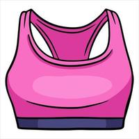 top voor fitness trainingspak bovenwerk voor fitness- en yogalessen cartoonstijl vector