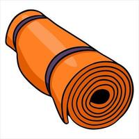 yogamatten fitness fitness en yogamat fysieke oefeningen cartoon-stijl vector