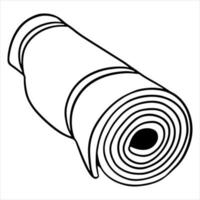 yogamatten fitness fitness en yogamat fysieke oefeningen cartoon-stijl vector