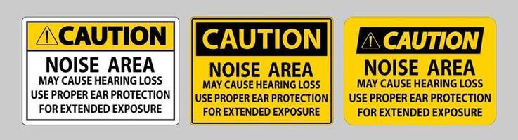 let op pbm-teken lawaai gebied kan gehoorbeschadiging veroorzaken gebruik de juiste gehoorbescherming voor langdurige blootstelling vector