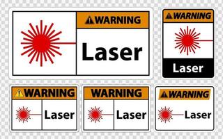 waarschuwing laser symbool teken symbool teken isoleren op transparante achtergrond vector